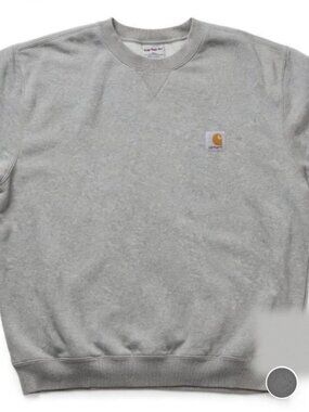 Carhartt Mens XL Relaxed Fit Gray Crewneck Pullover Fleece Pockets